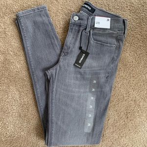 Express Mid Rise Legging Jeans- Grey